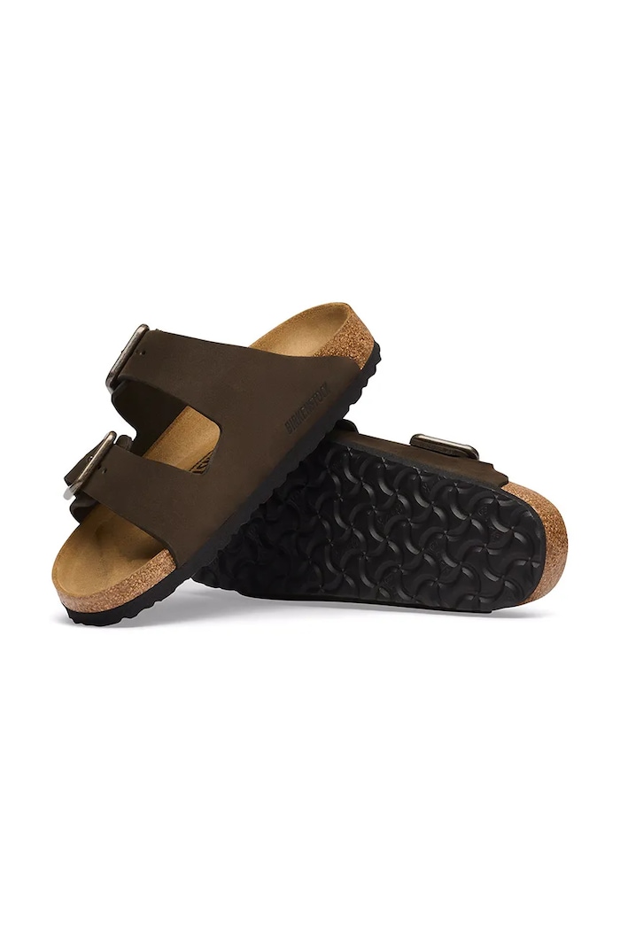 Birkenstock šľapky nubukové Arizona Wire Buckle Nubuck Leather hnedá 1032761