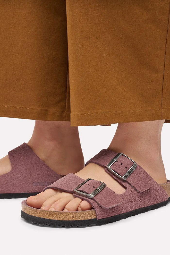 Birkenstock шльопанці замшеві Arizona Soft Footbed Suede Leather 1032747