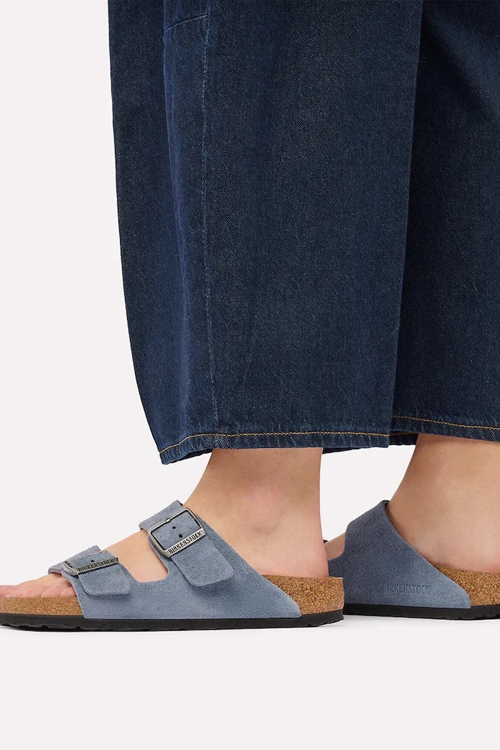 Birkenstock papuci piele întoarsă Arizona Suede Leather 1032735