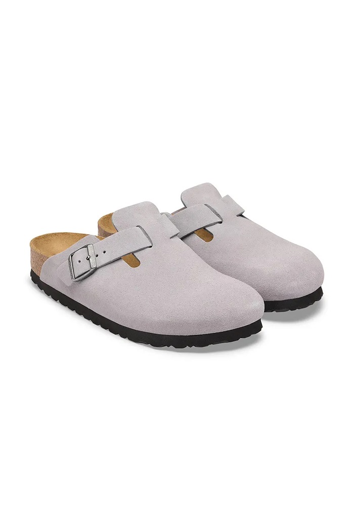 Παπούτσια Birkenstock σαγιονάρες mules σουέτ Boston Suede Leather 1032695 μωβ