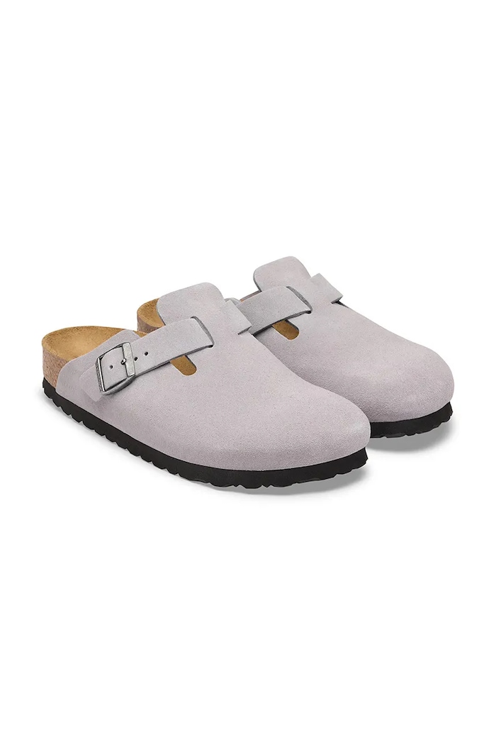 Παπούτσια Birkenstock σαγιονάρες mules σουέτ Boston Suede Leather 1032695 μωβ