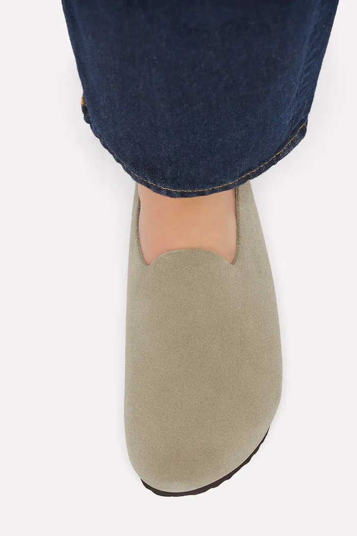 Birkenstock капці замшеві Amsterdam Wrapped Suede Leather 1032516