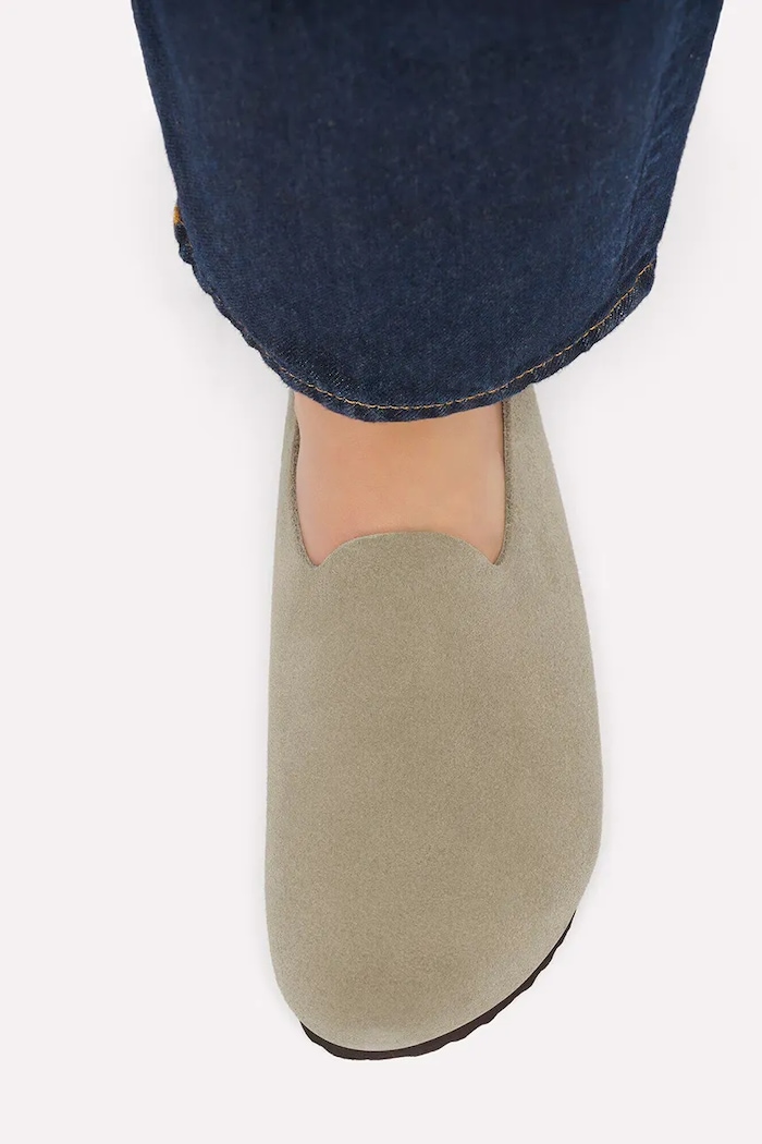 Birkenstock капці замшеві Amsterdam Wrapped Suede Leather 1032516