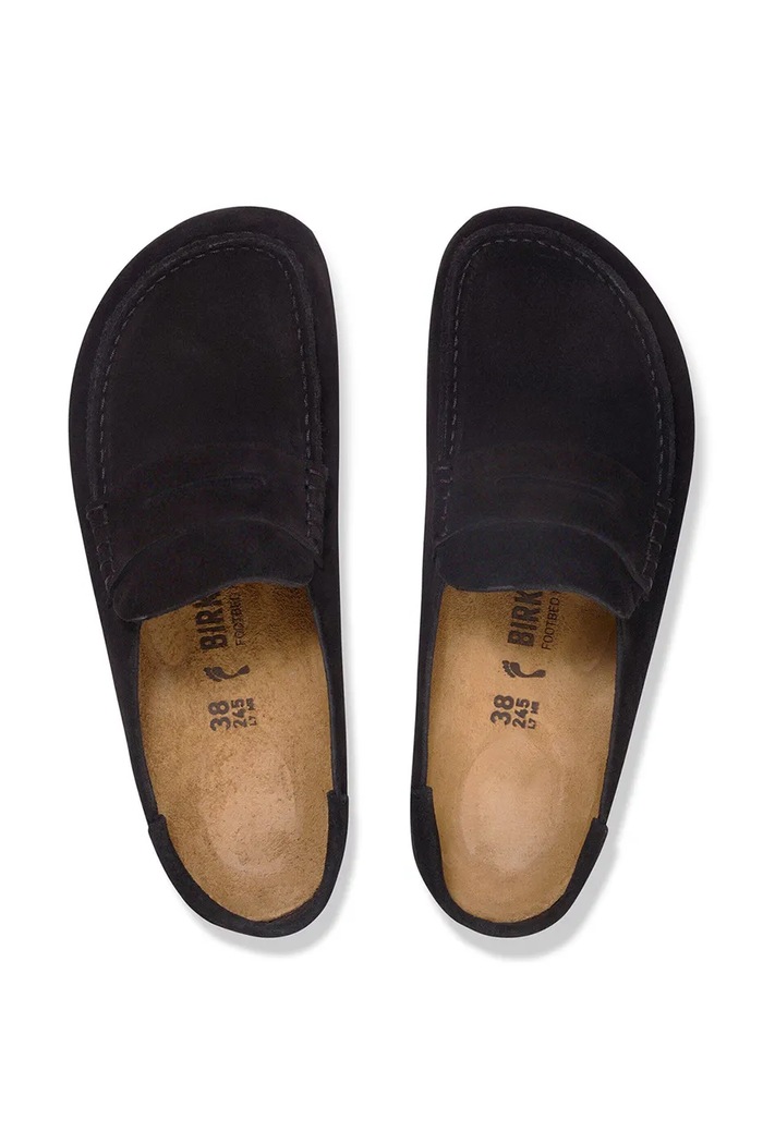 Birkenstock šľapky mules semišové Naples Wrapped Suede Leather 1030795 čierna