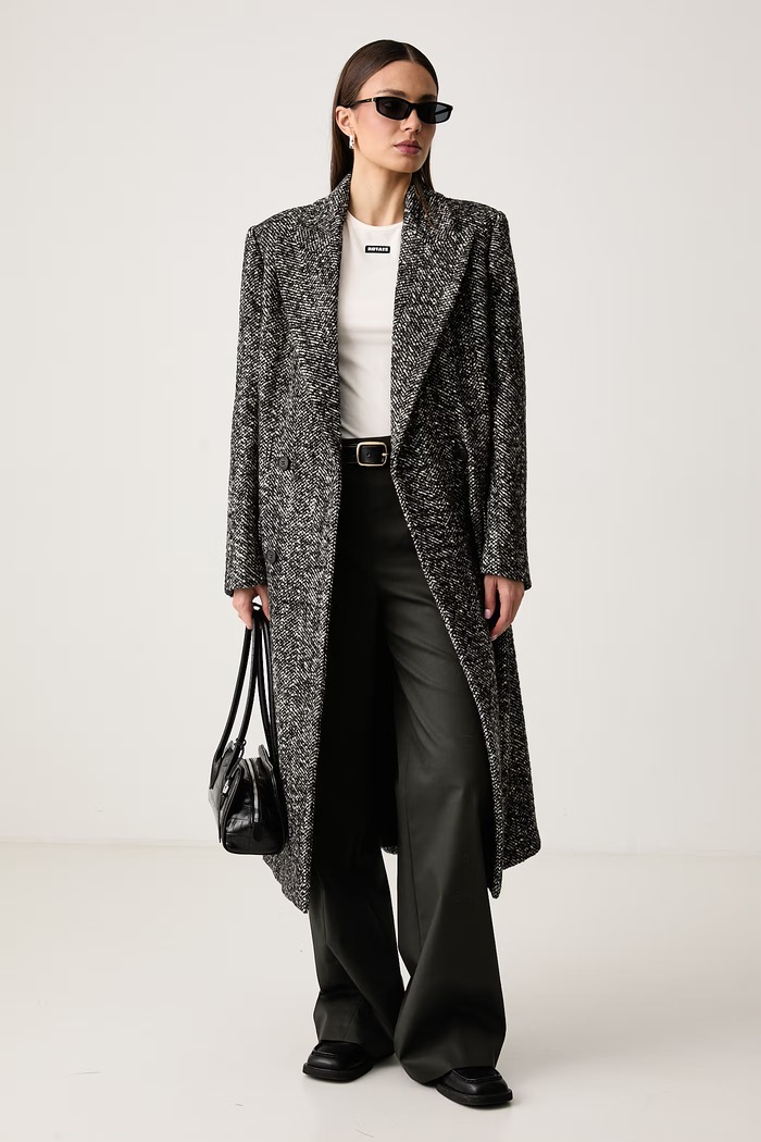 Iceberg Płaszcz damski z wełną N011.3108 szary AW26