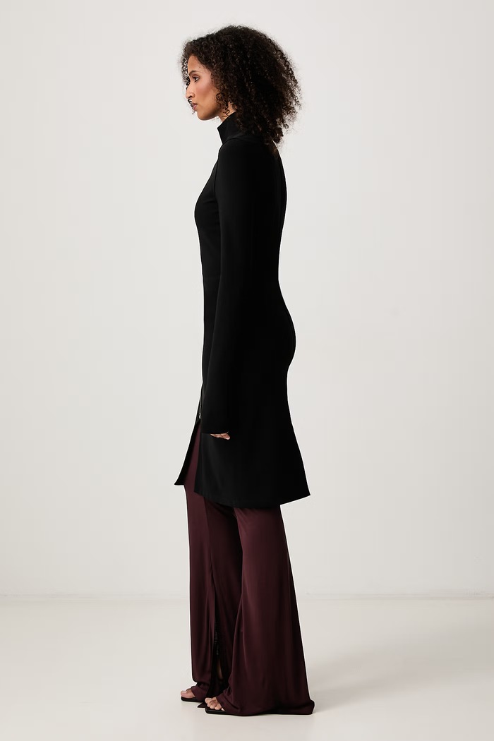 Gary płaszcz z wiskozą damski Rick Owens Lilies LI02F2904.JCVS czarny