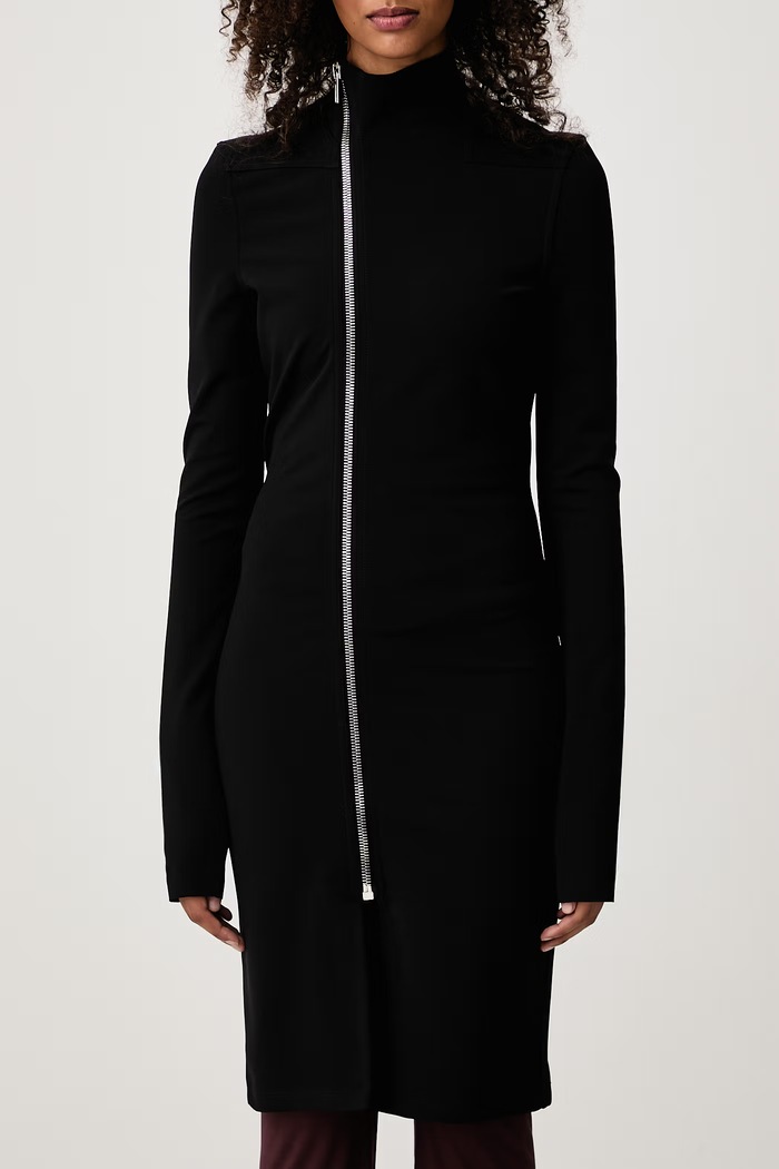 Gary płaszcz z wiskozą damski Rick Owens Lilies czarny LI02F2904.JCVS