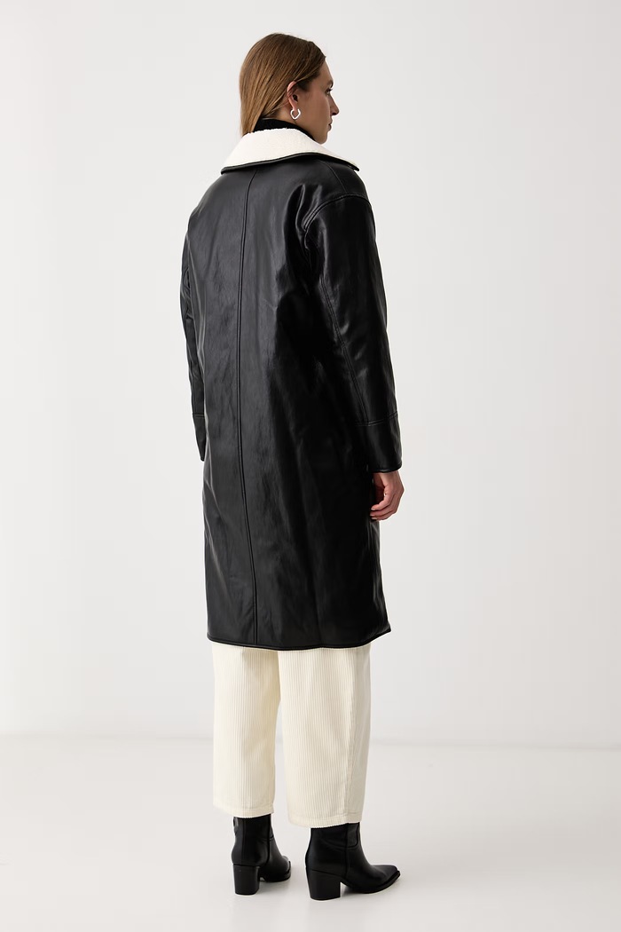 Abbigliamento Sisley Cappotto da donna in similpelle 2RGZLN07M nero