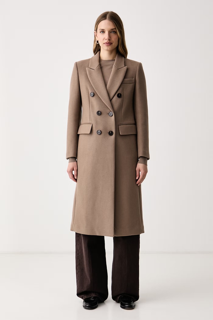 Sisley Cappotto da donna con misto lana beige 2EGQLN07L
