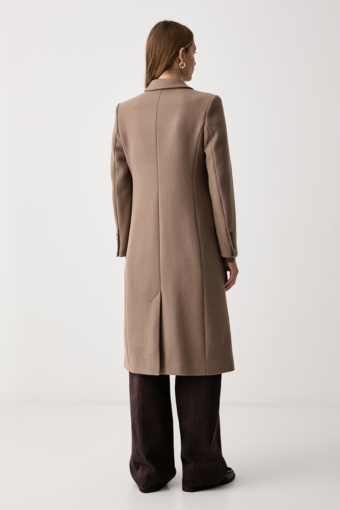 Abbigliamento Sisley Cappotto da donna con misto lana 2EGQLN07L beige