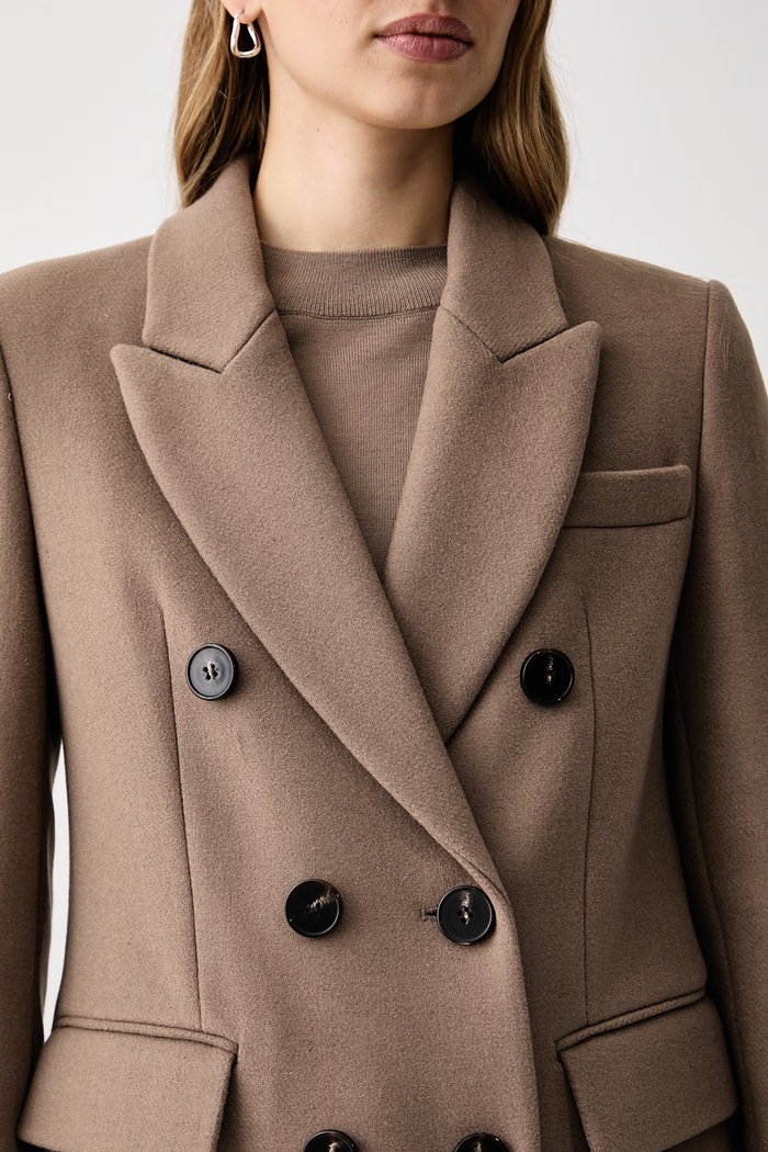 Cappotto da donna con misto lana Sisley 2EGQLN07L beige