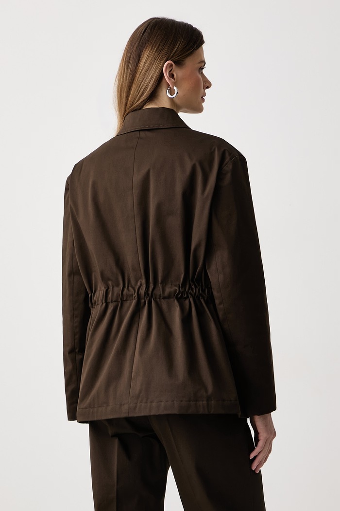 Odzież Weekend Max Mara Płaszcz damski z bawełną WKSELMO 2625086036600 brązowy