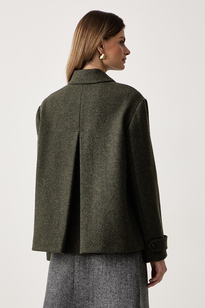 Odzież Weekend Max Mara Bosmanka damska z wełną WKSDIORAMA 2625086016600 zielony