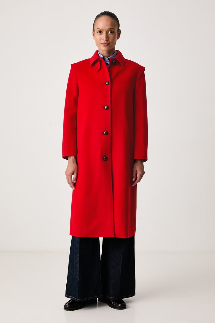 Weekend Max Mara Płaszcz damski z wełną WKSGESSATI czerwony 2625016026600