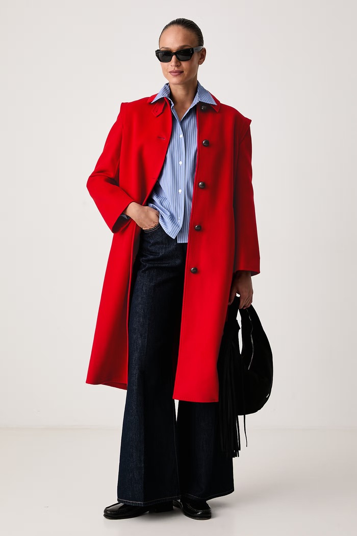 Weekend Max Mara Płaszcz damski z wełną WKSGESSATI 2625016026600 czerwony AW26