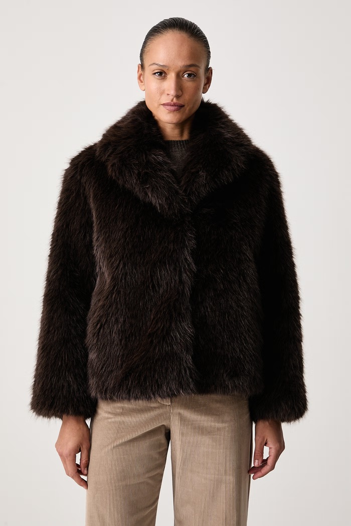 Weekend Max Mara Płaszcz ze sztucznego futra damski WKIOZIOSO brązowy 2625086013600