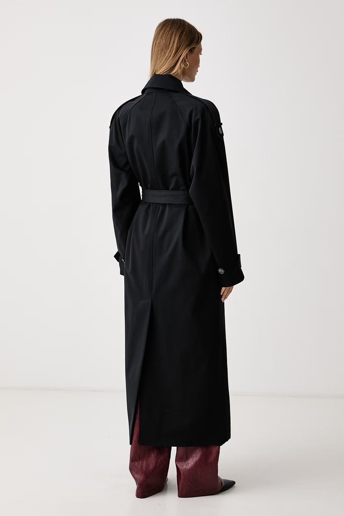 Odzież Le Privé Płaszcz damski bawełniany SOLANGE COAT NOIR LP00922 czarny