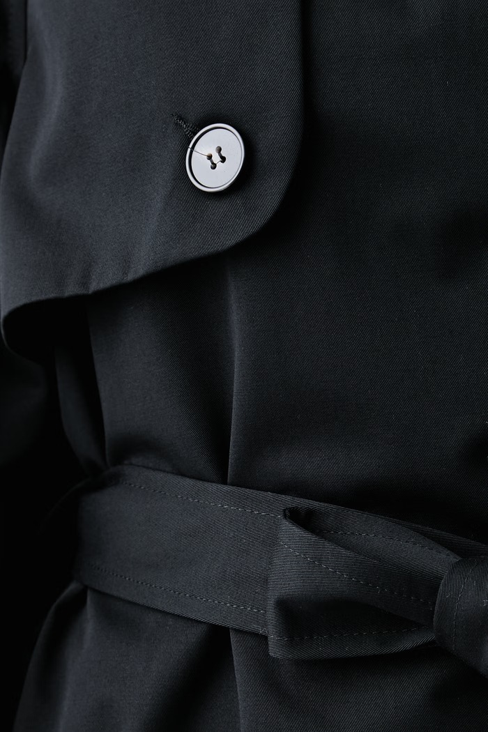 Płaszcz damski bawełniany SOLANGE COAT NOIR Le Privé czarny LP00922