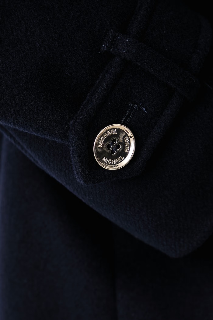 Płaszcz damski z wełną MICHAEL Michael Kors granatowy 77G7540M11