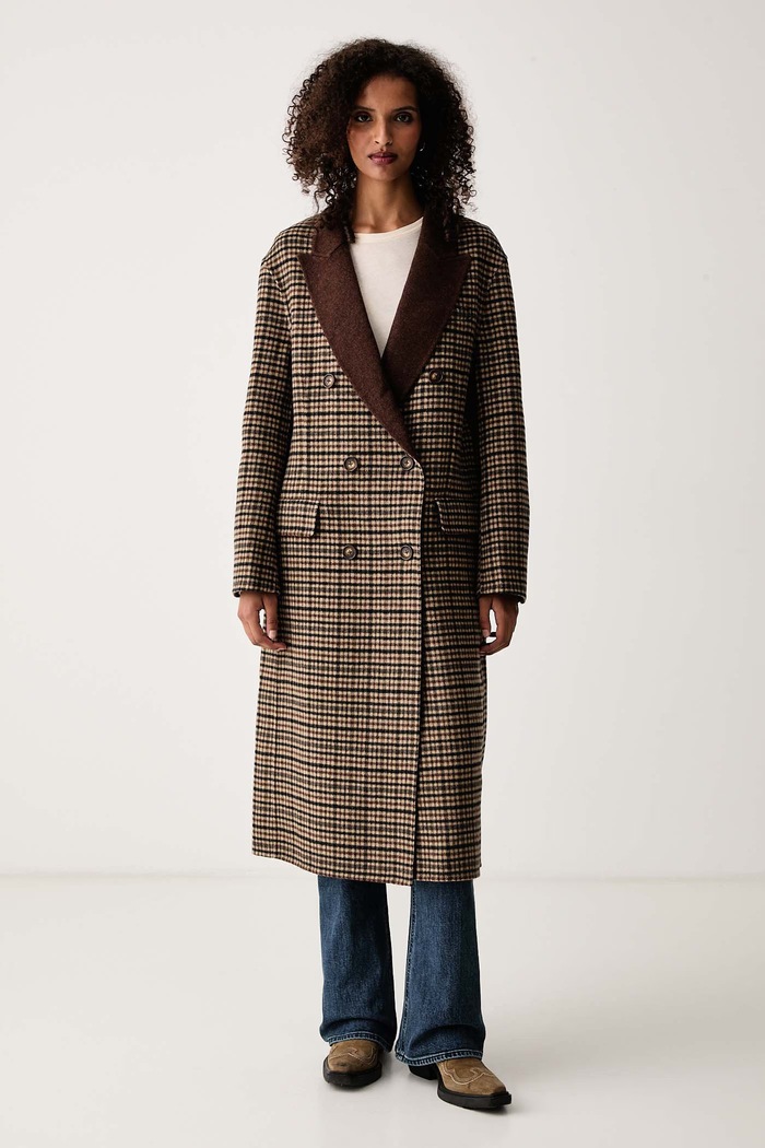 rag & bone Płaszcz damski wełniany beżowy RAEK26F0MOW