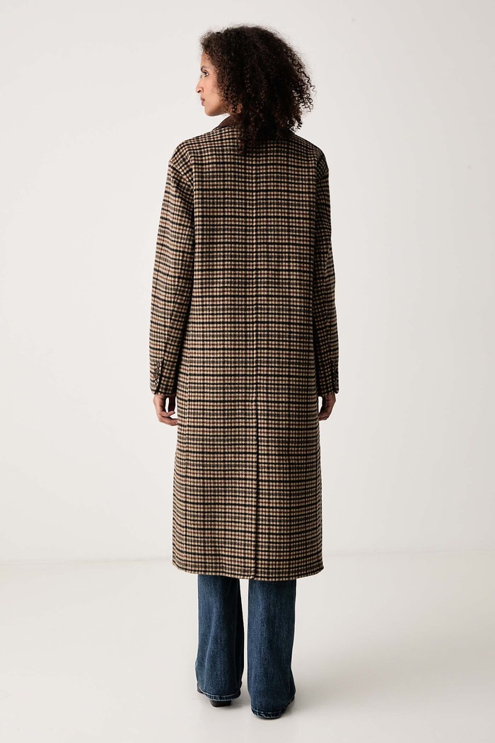 Odzież rag & bone Płaszcz damski wełniany RAEK26F0MOW beżowy