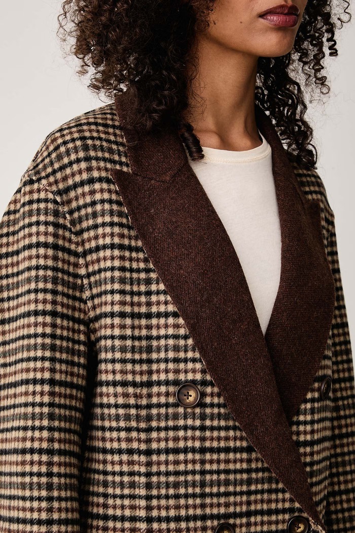 Płaszcz damski wełniany rag & bone RAEK26F0MOW beżowy