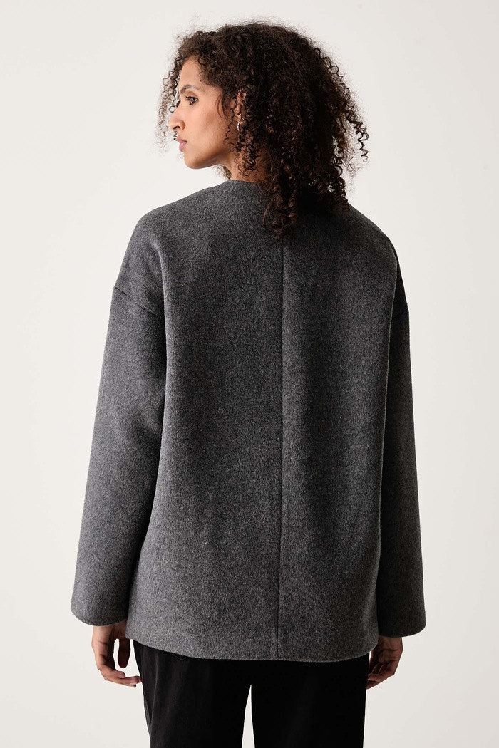 Odzież rag & bone Płaszcz damski z wełną Stefan RAFD26F0MOW szary