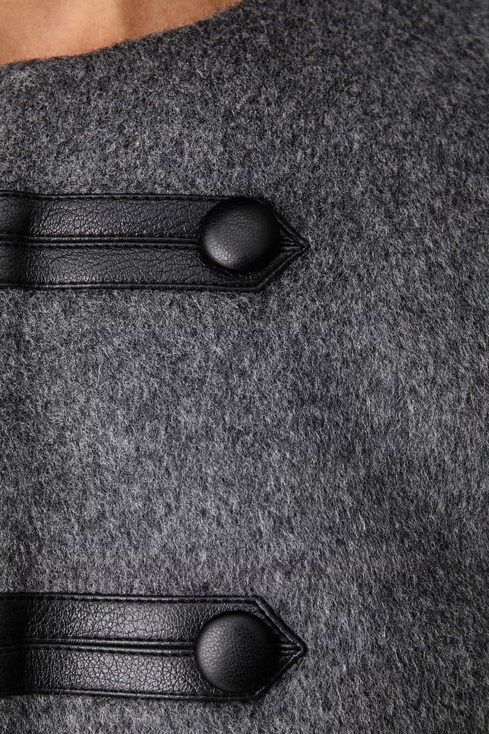 Płaszcz damski z wełną Stefan rag & bone szary RAFD26F0MOW