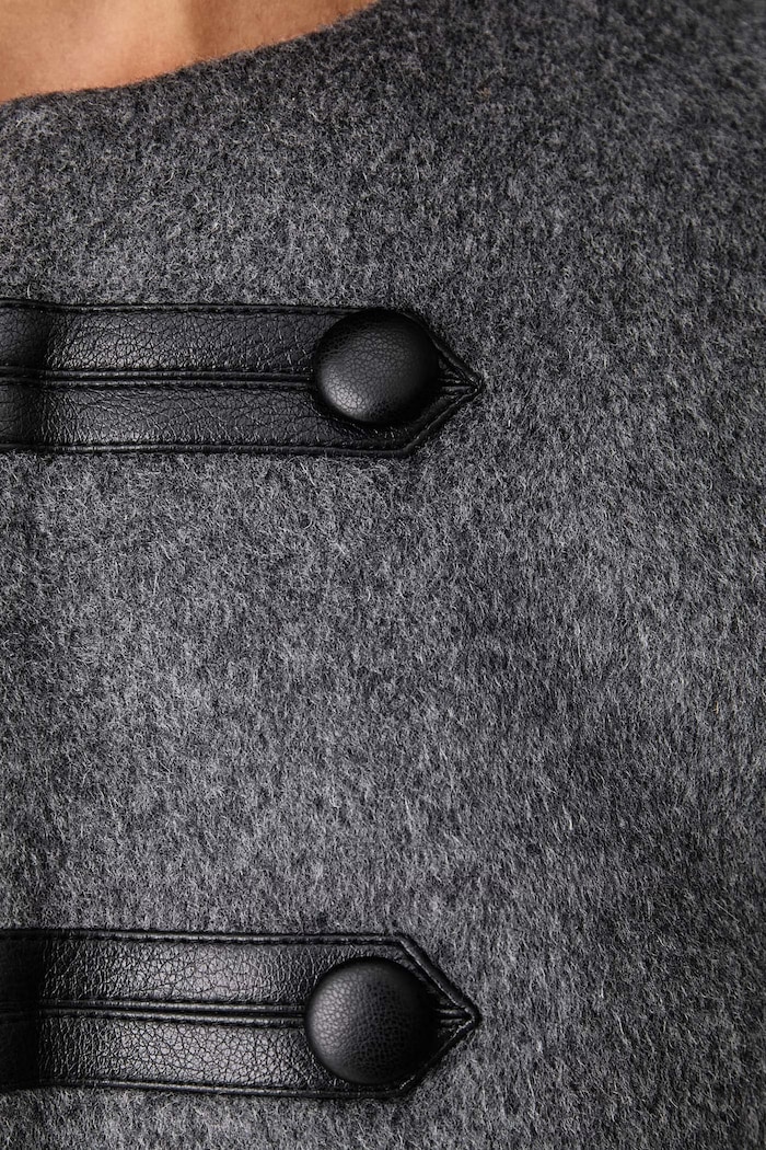 Płaszcz damski z wełną Stefan rag & bone szary RAFD26F0MOW