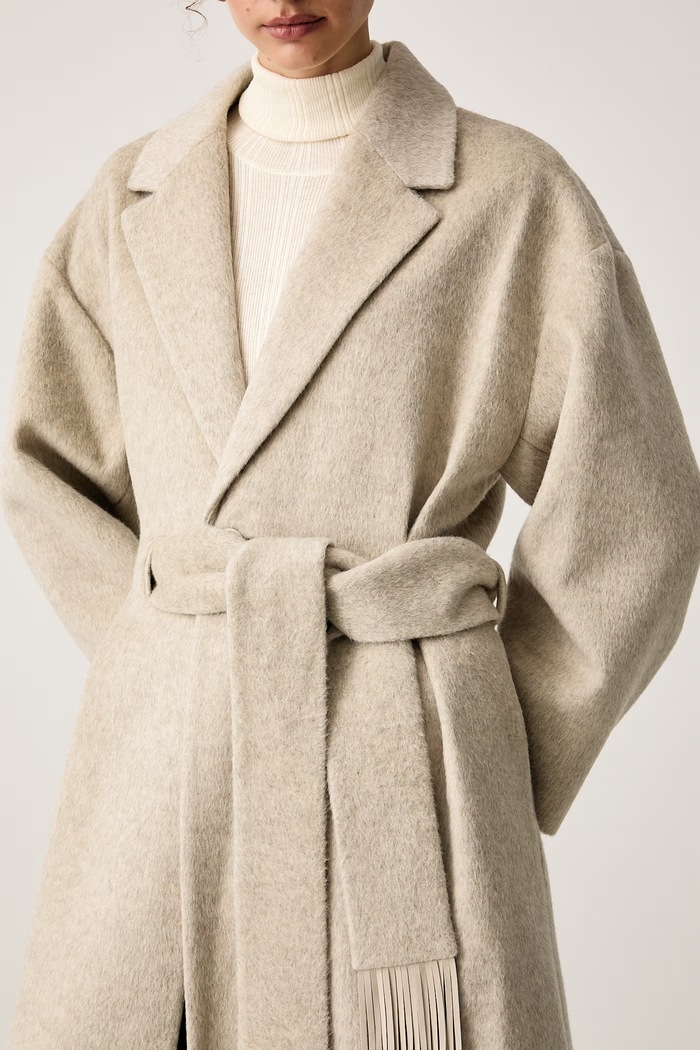 Płaszcz damski wełniany Isabelle Blanche IS26FW.J027.T027 beżowy