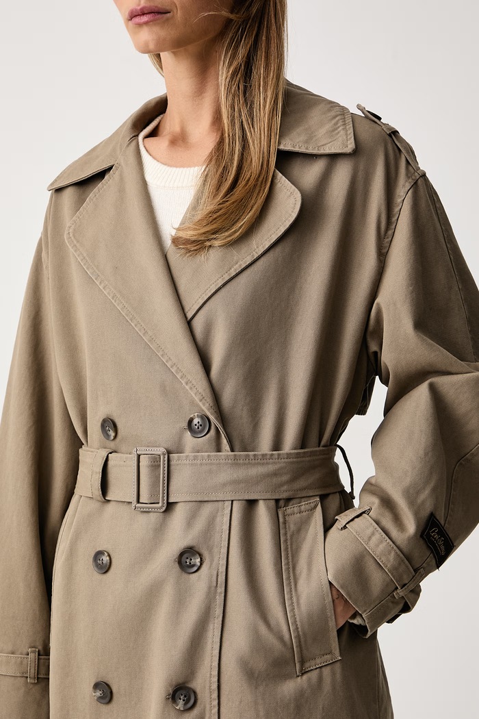Trencz damski bawełniany SERENA LONG TRENCH Levi's 006RW beżowy