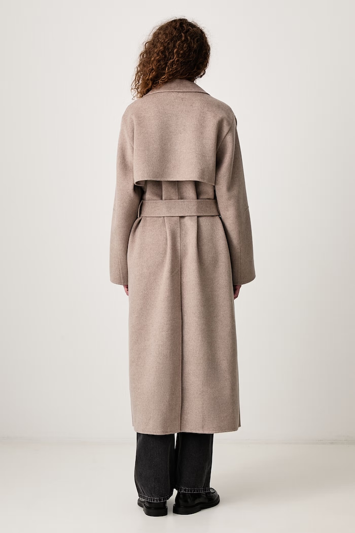 Одежда Maison Kitsuné Пальто из шерсти для женщин MRWWQ06WQ4050 коричневый