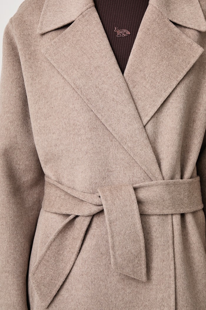 Maison Kitsuné Пальто из шерсти для женщин MRWWQ06WQ4050