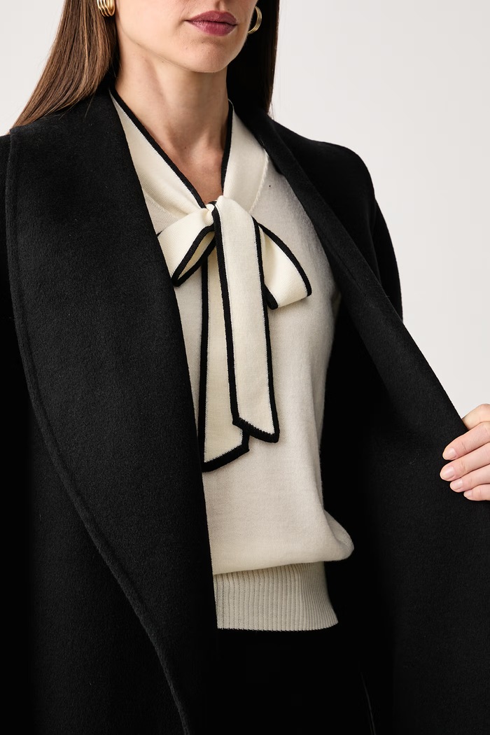 Luisa Spagnoli Płaszcz damski z wełną Stenografo 543435