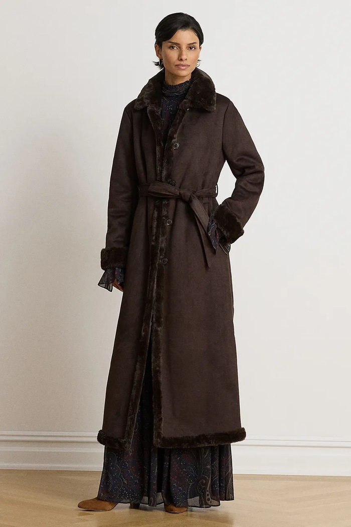 Lauren Ralph Lauren Płaszcz damski brązowy 297P23461