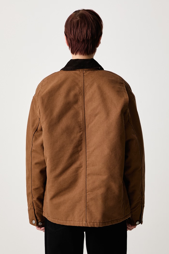 Odzież Carhartt WIP OG Michigan Coat kurtka damska bawełniana I032235 brązowy