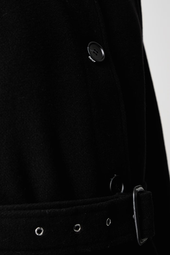 DKNY Płaszcz damski z wełną DLEMWZ86