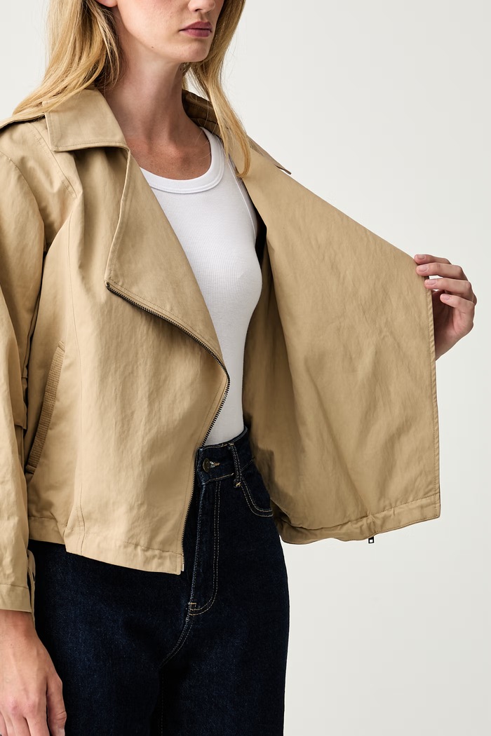 DKNY krótka kurtka damska z bawełną P6GC7E20