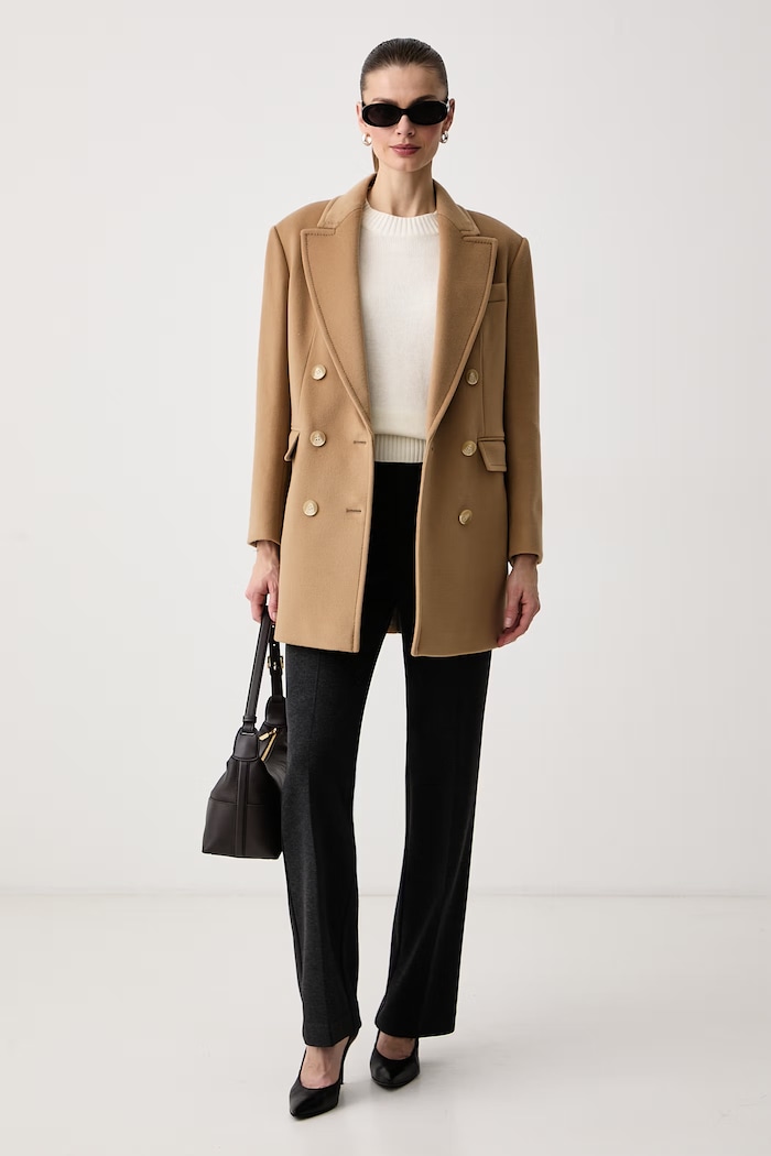 Max&Co. Női gyapjú kabát MAESTRO 2626086034200 bézs AW26