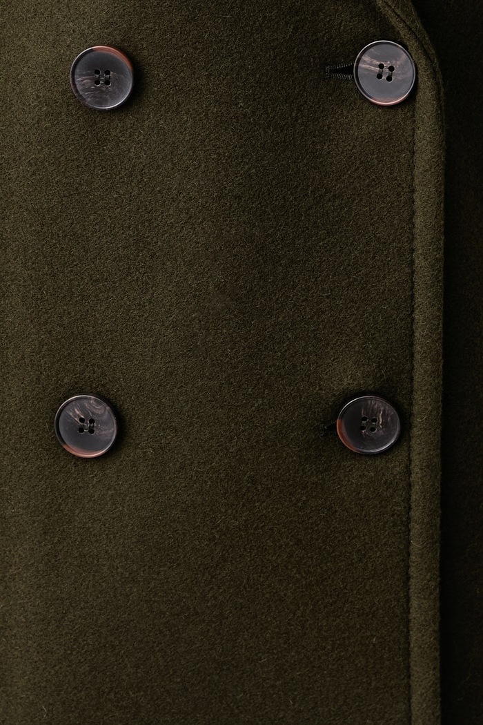 Elegancki płaszcz damski z wełną PALO Max&Co. zielony 2626016044200