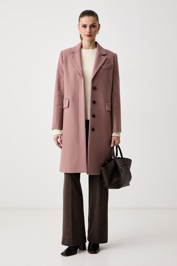 Max&Co. Płaszcz damski z wełną BACINI 2626016034200 różowy AW26