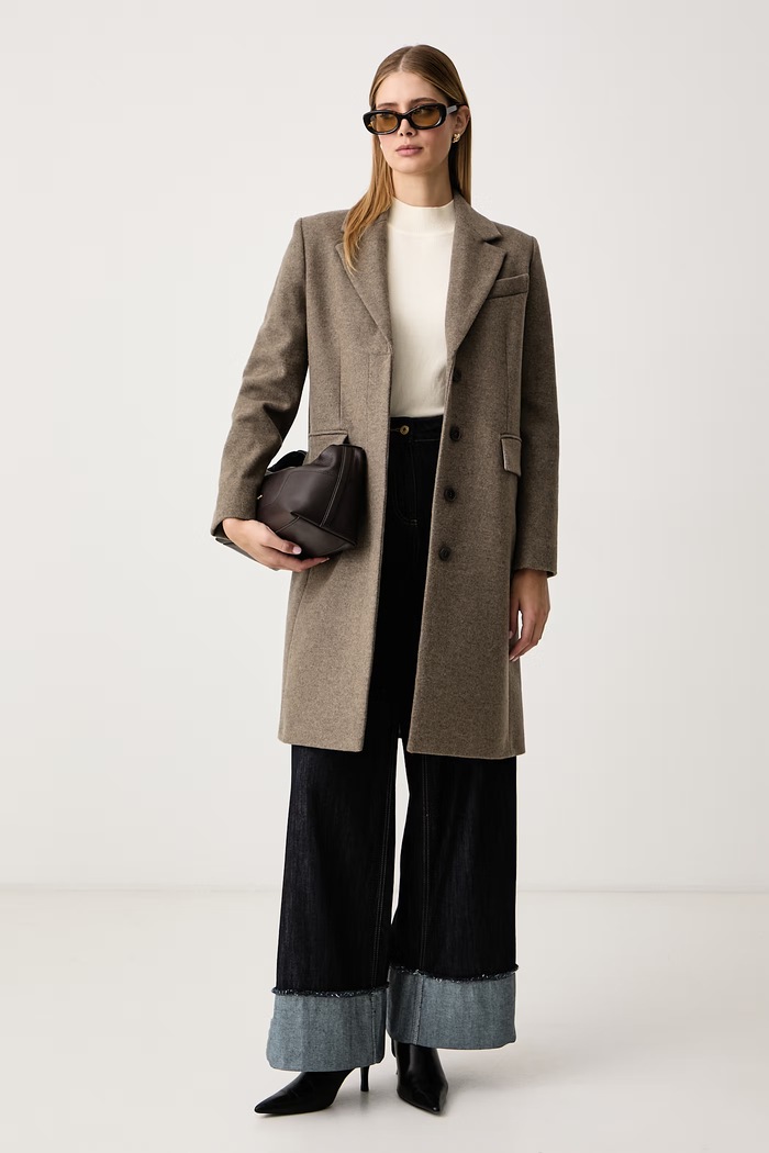 Max&Co. Płaszcz damski z wełną BACINI 2626016034200 zielony AW26