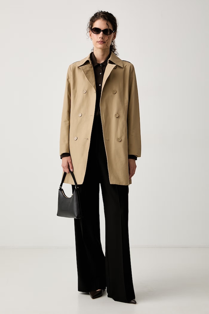 Max&Co. Trencz damski z bawełną MILO 2628026014200 beżowy AW26