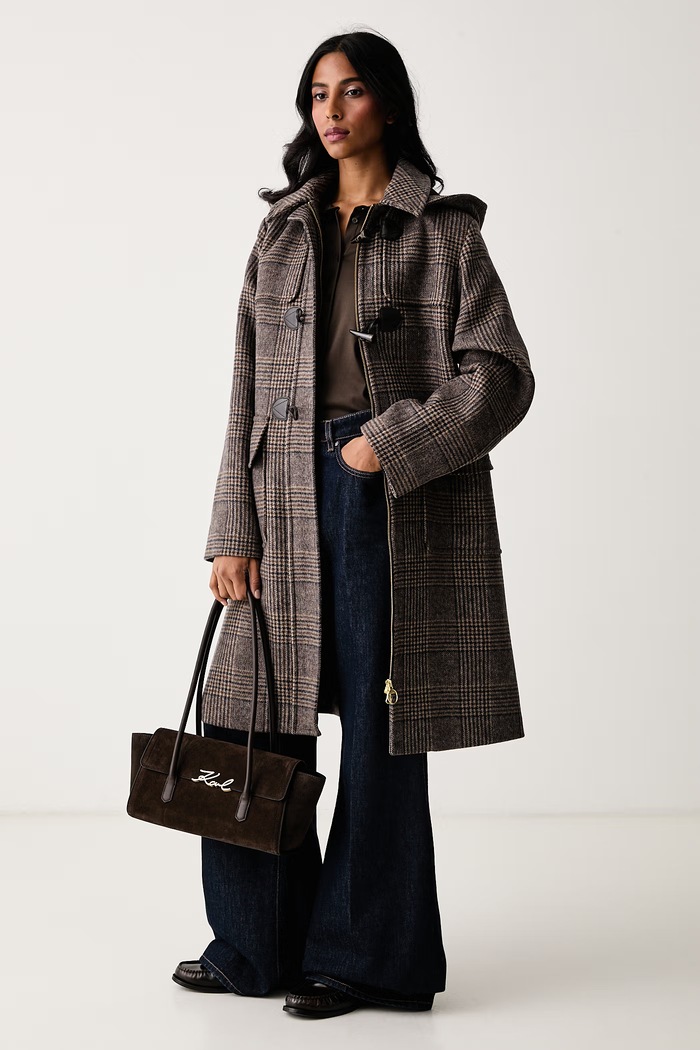 Barbour Płaszcz damski z wełną Melody LWO0269 brązowy AW26