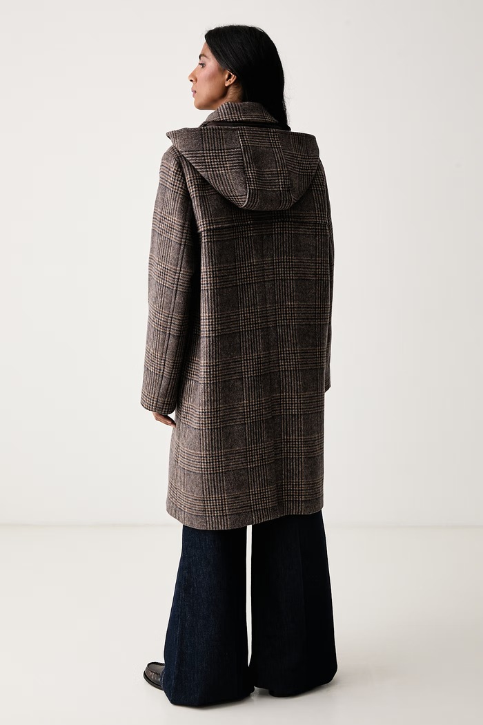 Odzież Barbour Płaszcz damski z wełną Melody LWO0269 brązowy
