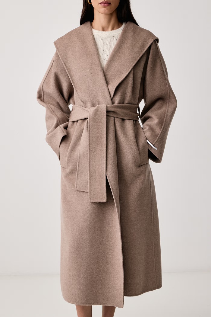 Płaszcz damski wełniany MLLCERTOSA Marella 2623016032200 beżowy