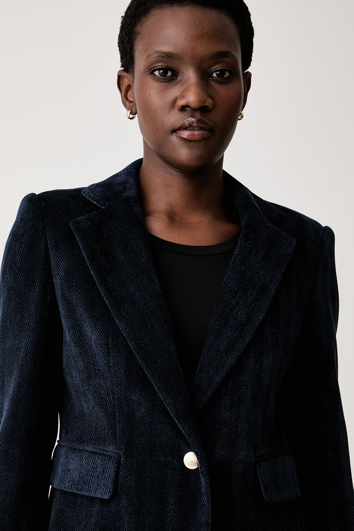 Marella marynarka damska welurowa Emme by Marella niebieski 2625086081200