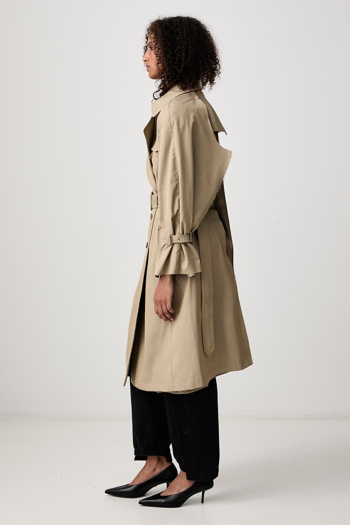 Płaszcz dwustronny bawełniany damski Vetements WH27CO020C beżowy