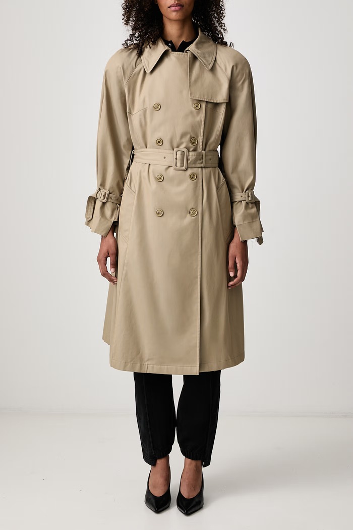 Płaszcz dwustronny bawełniany damski Vetements beżowy WH27CO020C