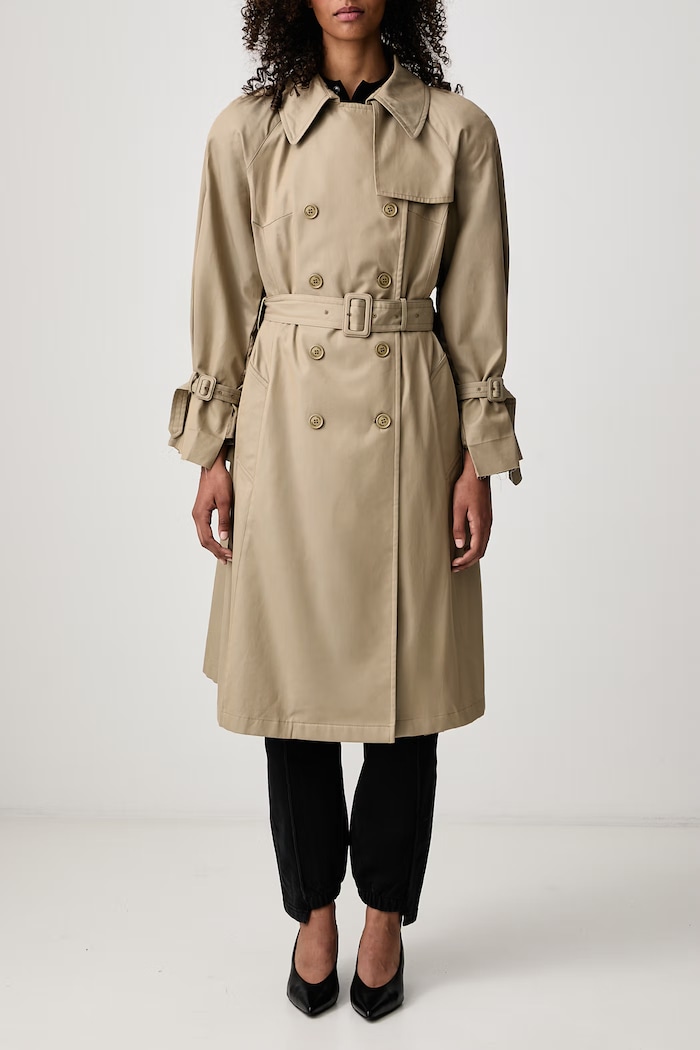 Płaszcz dwustronny bawełniany damski Vetements beżowy WH27CO020C